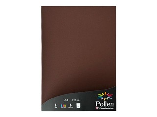 Цветная бумага Pollen, №61, A4, тёмно-коричневая, 120г/м², 50 листов