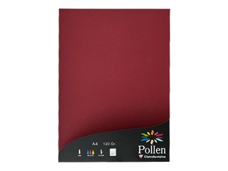 Colored paper Pollen, A4, 120g/m², maroon, 50 sheets