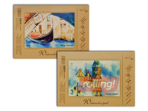 Vesivärvi vihik, A4, 200g/m², 10 lehte