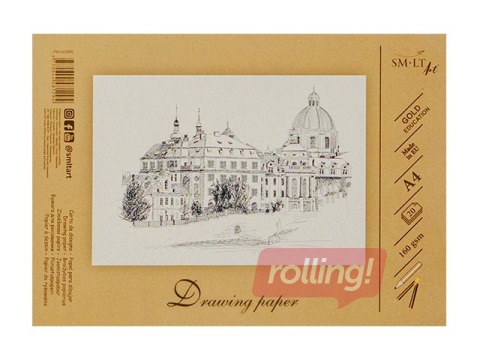 Drawing paper SM·LT, A4, 20 sheets, glued