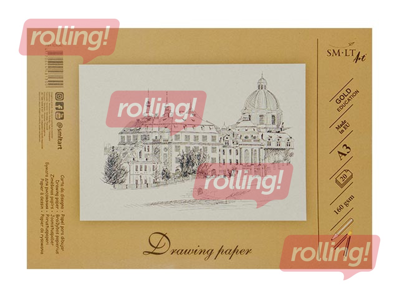 Drafting paper, glued, A3, 20 sheets