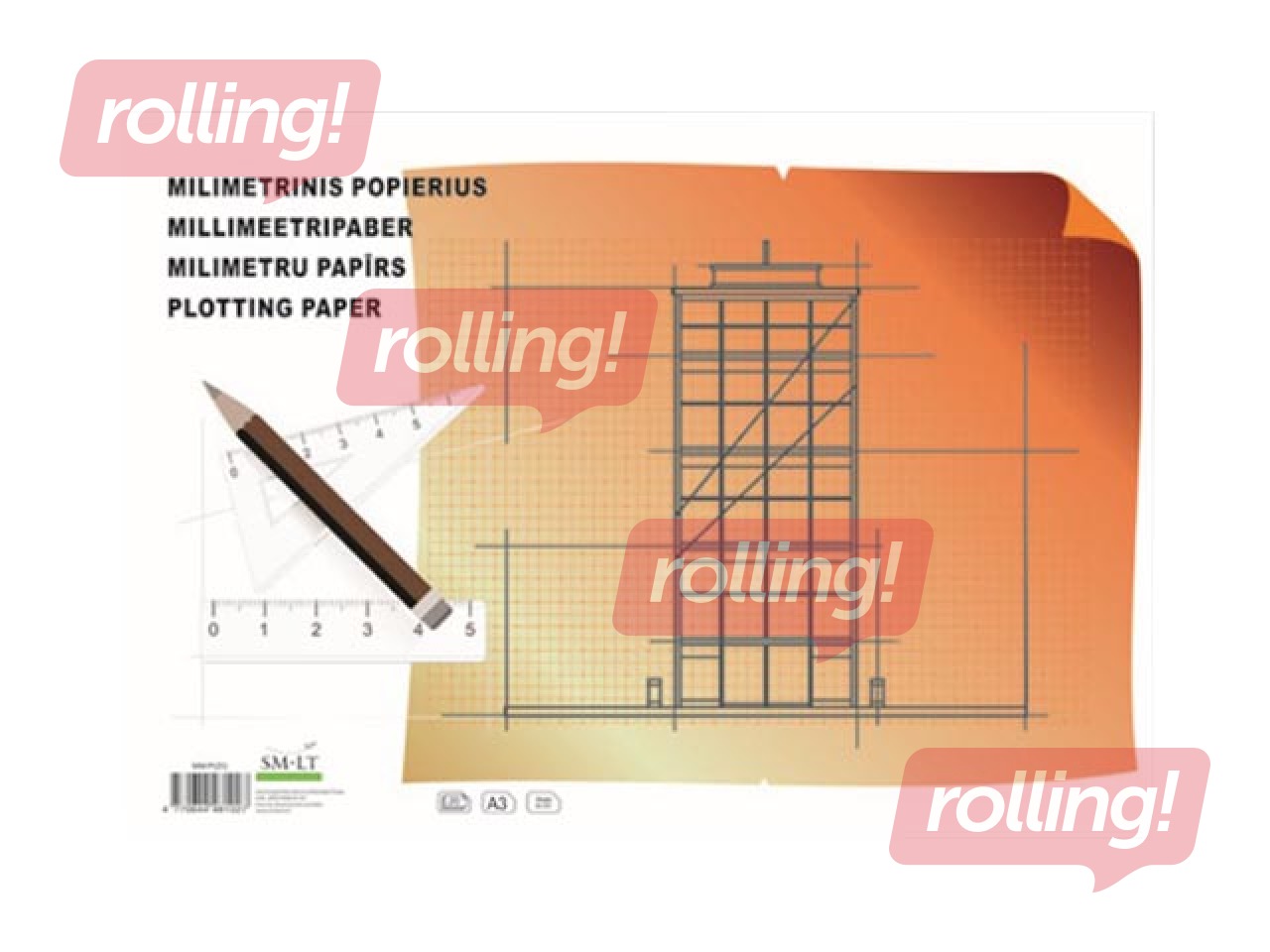 Drafting of a millimeter paper A3, 20 sheets
