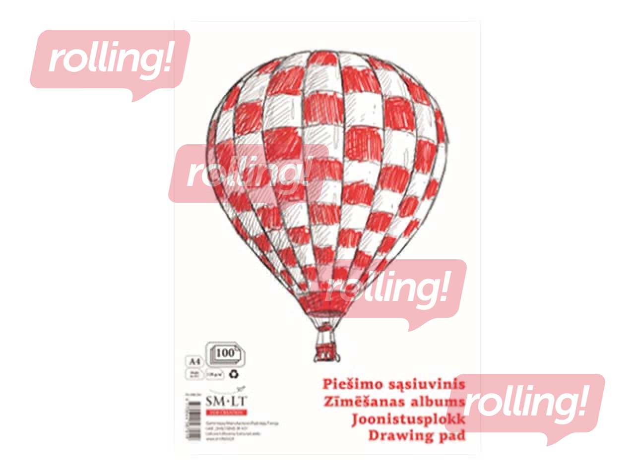 Zīmēšanas albums SM·LT, A4, 120g/m², 100 loksnes