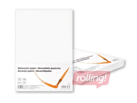 Akvarellpaber SM·LT, A3, 200g/m², 100 lehte