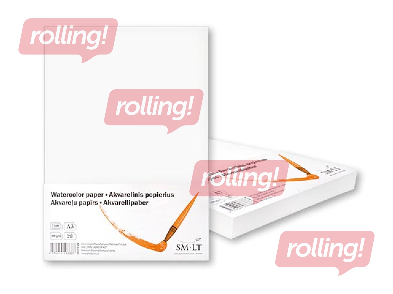 Akvarellpaber SM·LT, A3, 200g/m², 100 lehte