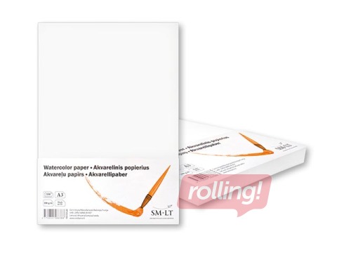 Watercolor paper SM·LT, A3, 200g/m², 100 sheets