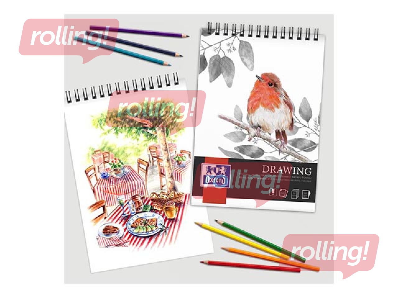 Альбом для рисования мелками Oxford, A4, 160г/м², 50 листов