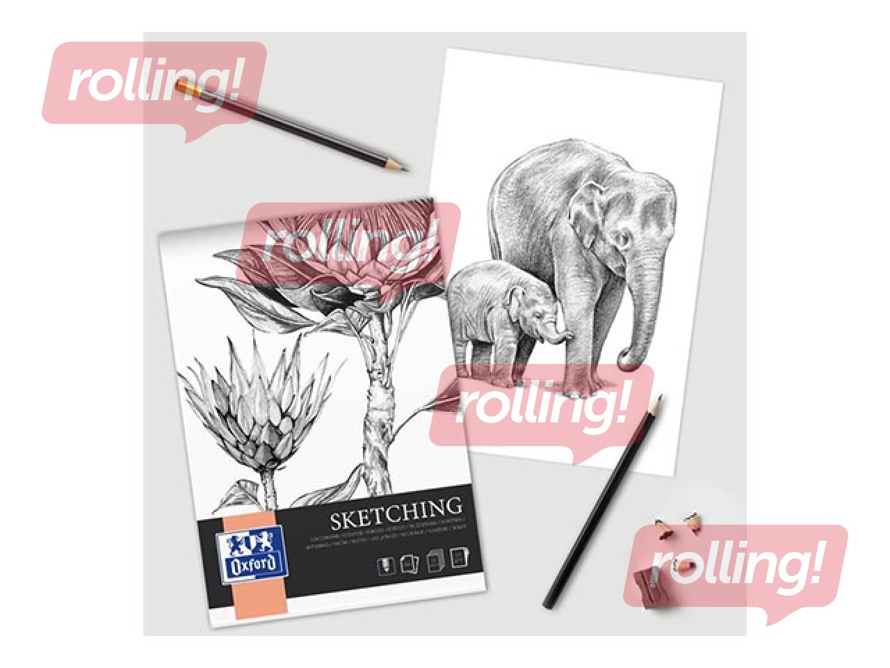 Visandiplokk  Oxford, A4, 120g/m², 50 lehte