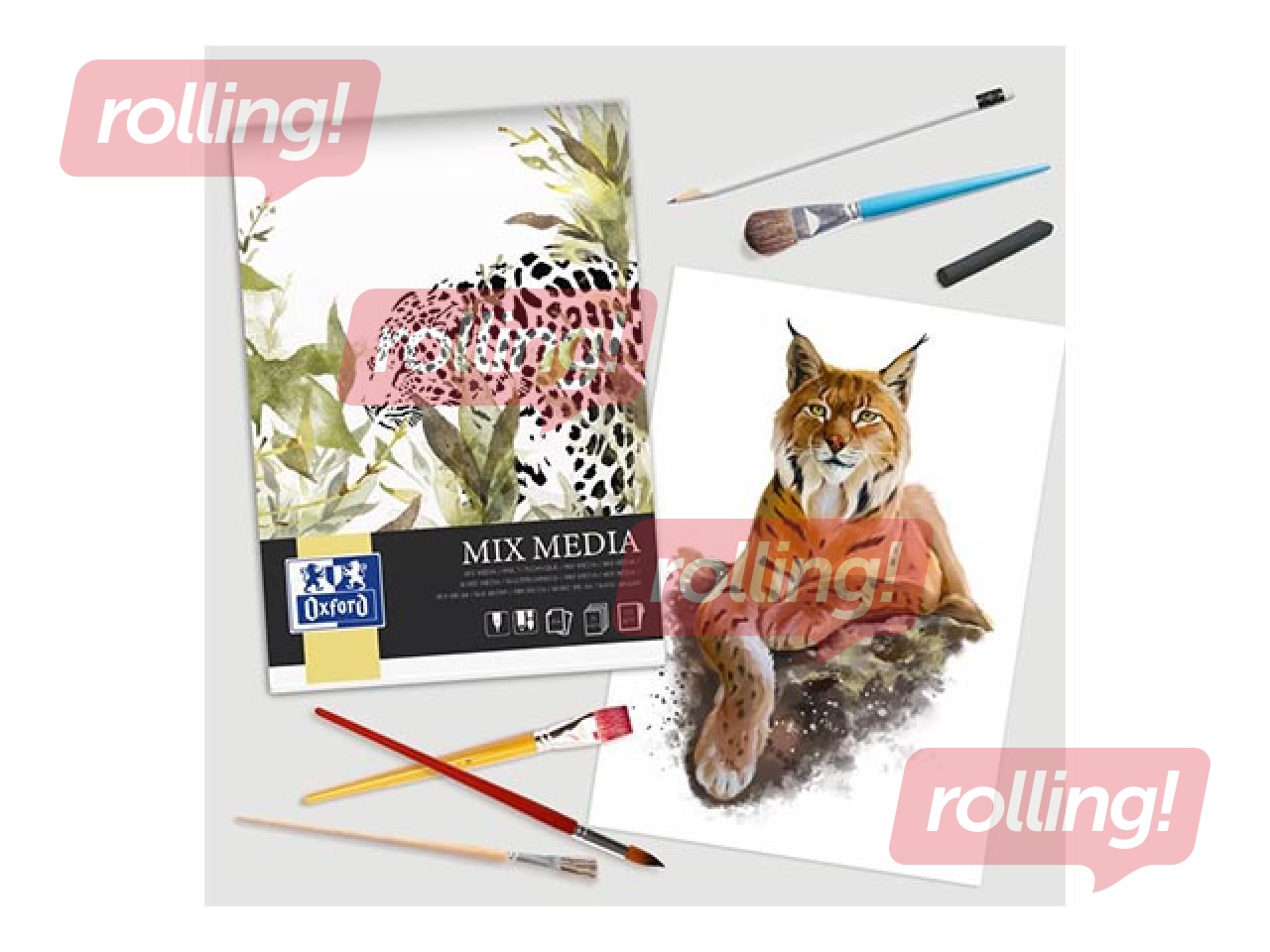 Zīmēšanas albums Oxford, A4, 225g/m², 25 loksnes