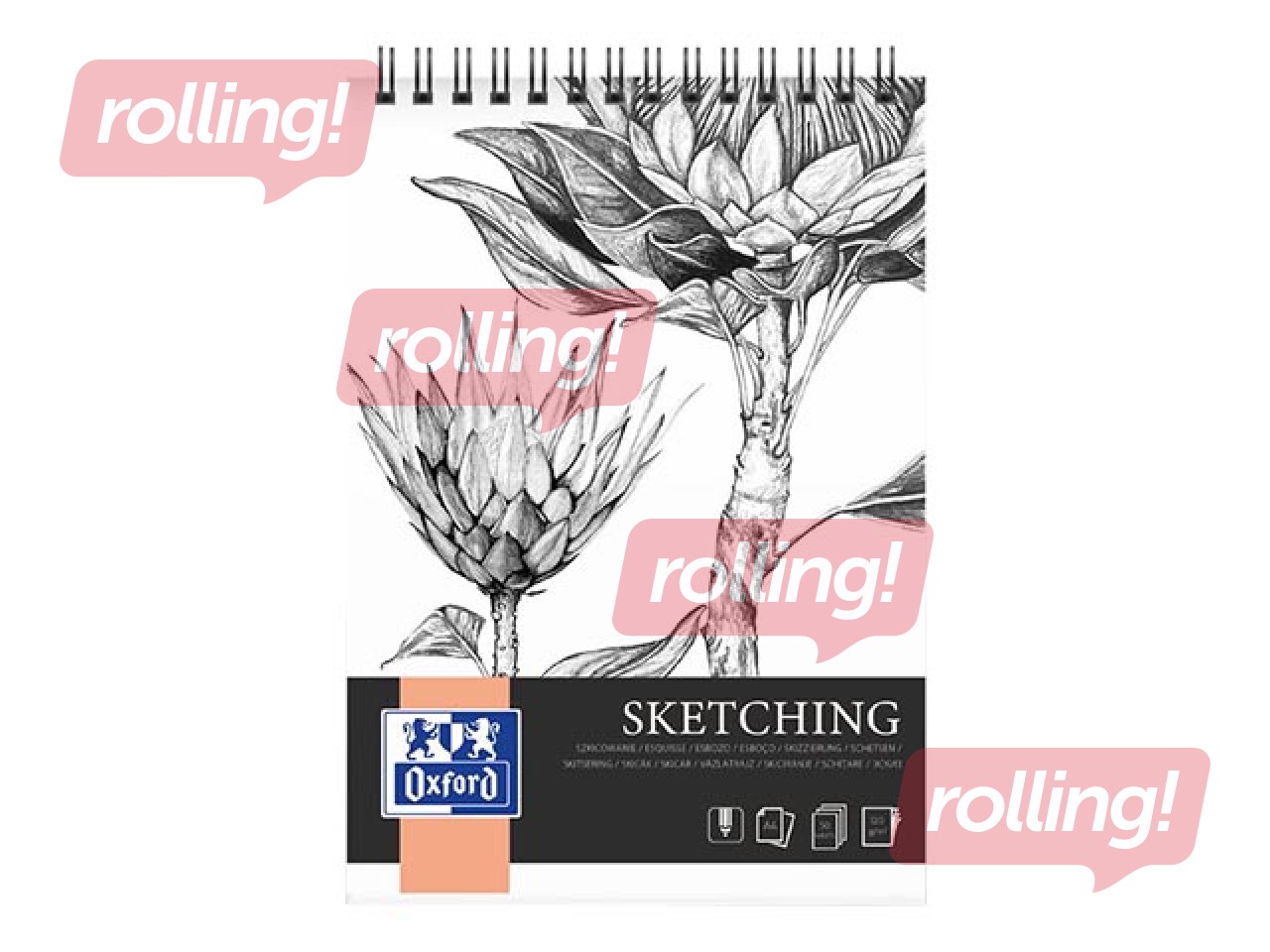 Skicēšanas albums Oxford, A4, 120g/m², 50 loksnes