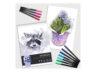 Zīmēšanas albums marķieriem Oxford, A3, 180g/m², 15 loksnes