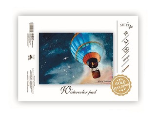 Vesivärvi vihik SM·LT, A3, 210g/m², 20 lehte