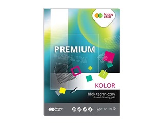 Karton Happy Color, A4, 220g/m², 10 värvilist lehte
