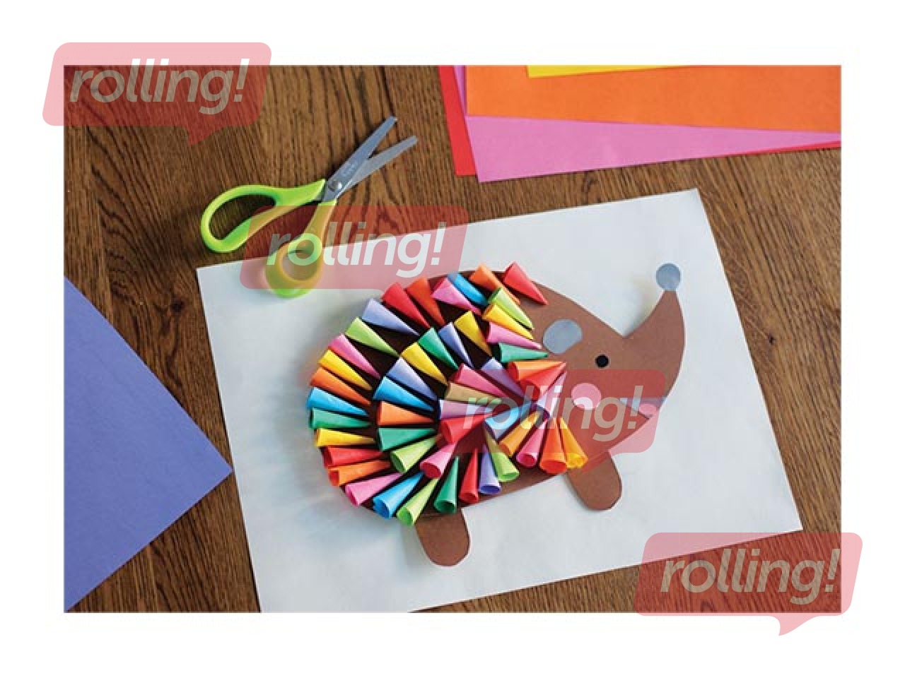 Karton Happy Color, A4, 220g/m², 10 värvilist lehte