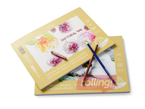 Joonistusplokk SM·LT, A4, 120 g/m², 48 lehte