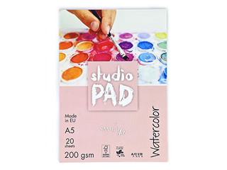Akvareļu albums SM·LT Studio, A5, 200g/m2, 20 loksnes