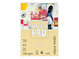 Paper pad SM·LT Mix Media, A5, 160g/m2, 25 sheets