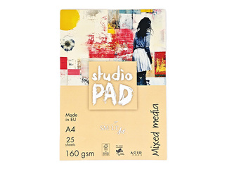 Альбом для смешанных техник SM·LT Mix Media, A4, 160г/м², 25 листов