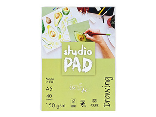 Drawing paper pad, SM·LT, 150g/m2, A5, 40 sheets