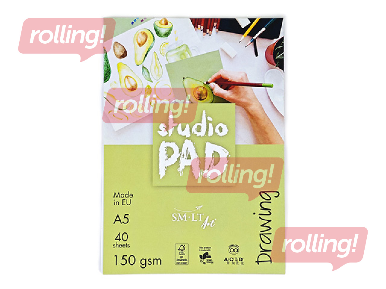 Joonistuspaberiplokk SM·LT, 150g/m², A5, 40 lehte