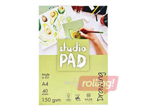 Joonistuspaberiplokk SM·LT, 150g/m², A4, 40 lehte