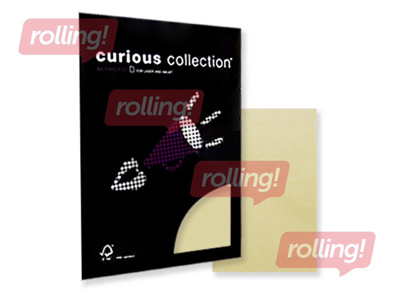 Disainpaber Curious poolläbikumav, A4, elevandiluu, 100g/m², 50 lehte