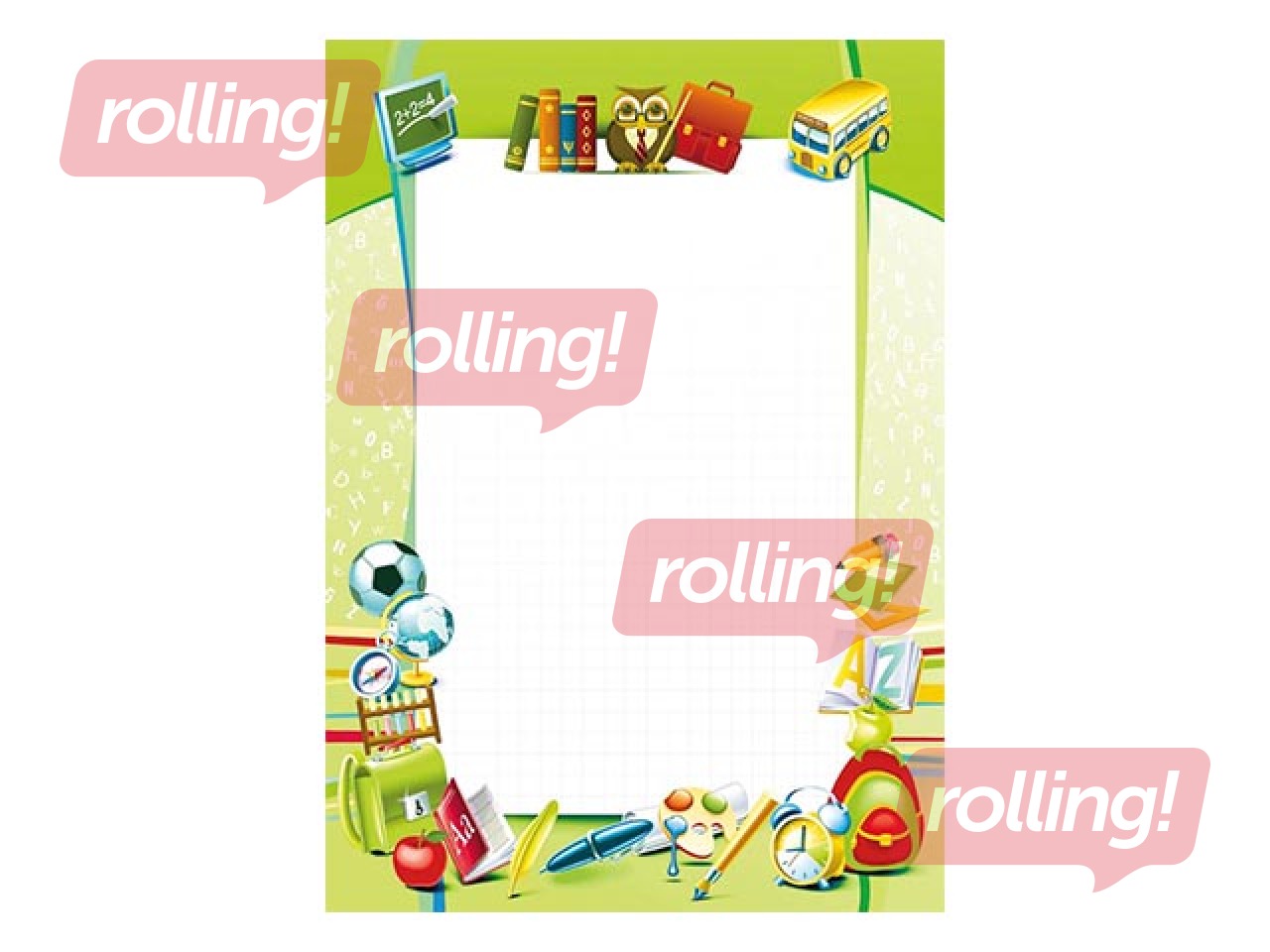 Dekorative paper School, A4, 170g/m², 25 sheets