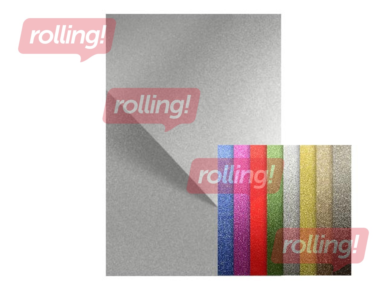 Isekleepuv sädelev paber, A4, hõbedane, 150g/m², 10 lehte