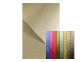 Self-adhesive glitter paper, A4, gold, 150g/m², 10 sheets