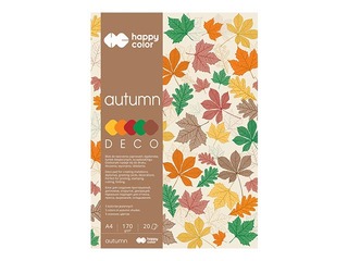 Дизайнерский бумажный блок Autumn, A4, 170г/м², 20 листов, 5 тонов