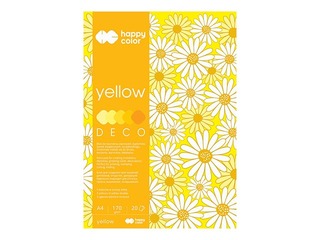 Deco paper, A4, yellow, 170g/m², 20 sheets