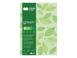 Дизайнерский бумажный блок Green, A4, зеленые тона, 170g/m², 20 листов