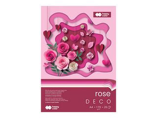 Дизайнерский бумажный блок Rose, A4, цветок розы тона, 170г/м², 20 листов