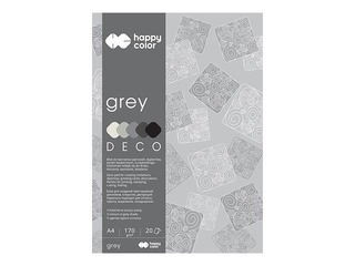 Дизайнерский бумажный блок Grey, A4, серого тона, 170г/м², 20 листов