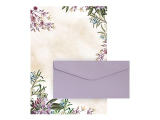 Набор дизайнерской бумаги и конвертов Umbria Lavander