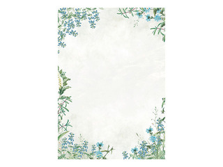Design paper Fiori Blue, A4, 100g/m², 50 sheets