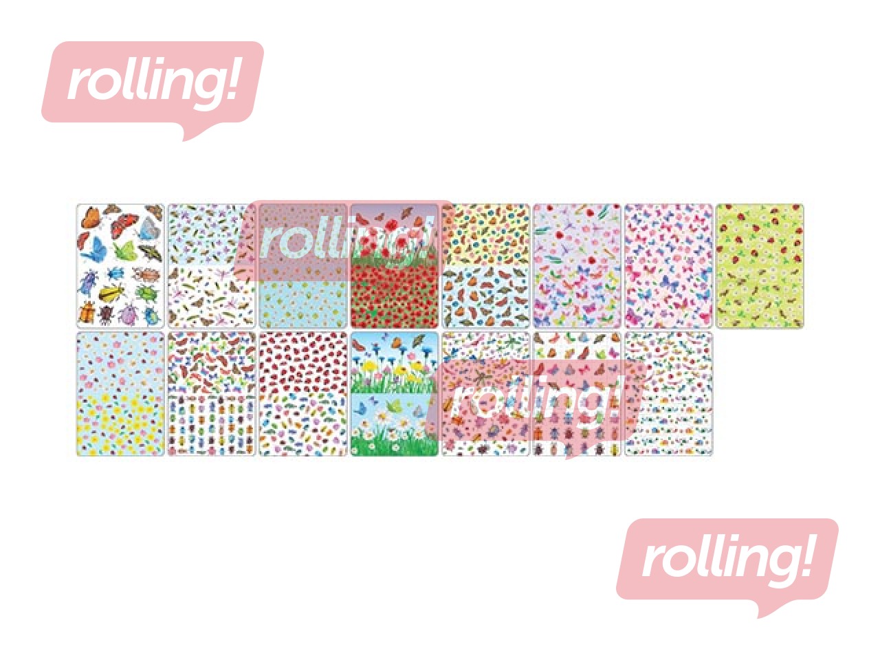 Disainpaber Garden motiiviga, 30 aiakujundust, A4, 80g/m², 15 lehte