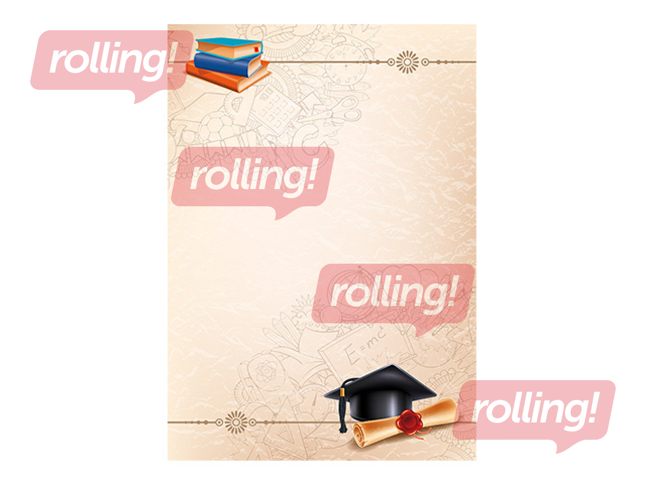 Design paper BIRETTA, Certificate, 170g/m², A4, 25 sheets