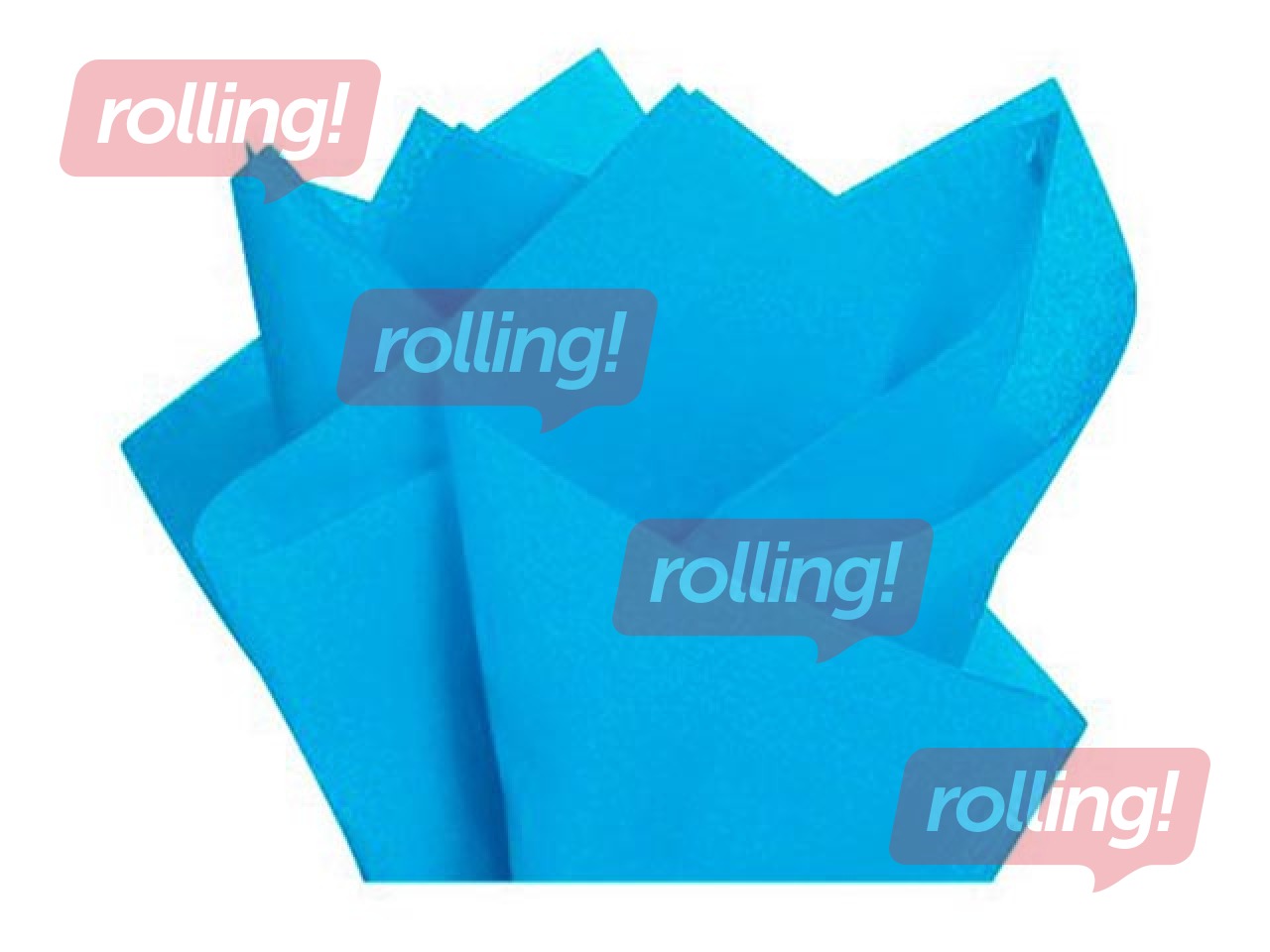 Шелковая бумага декоративная Bleu turquoise 34, 18г/м², 50x75см, 24 листов