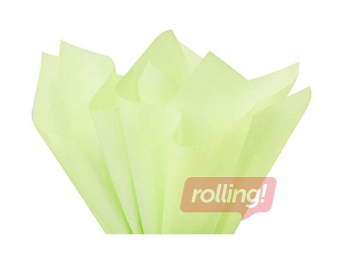 Siidipaber Vert amande 74, 18g/m², 50x75cm, 24 lehte