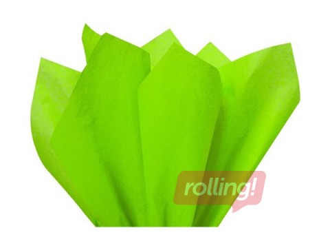 Шелковая бумага декоративная Vert pomme 0006, 18г/м², 50x75см, 24 листов