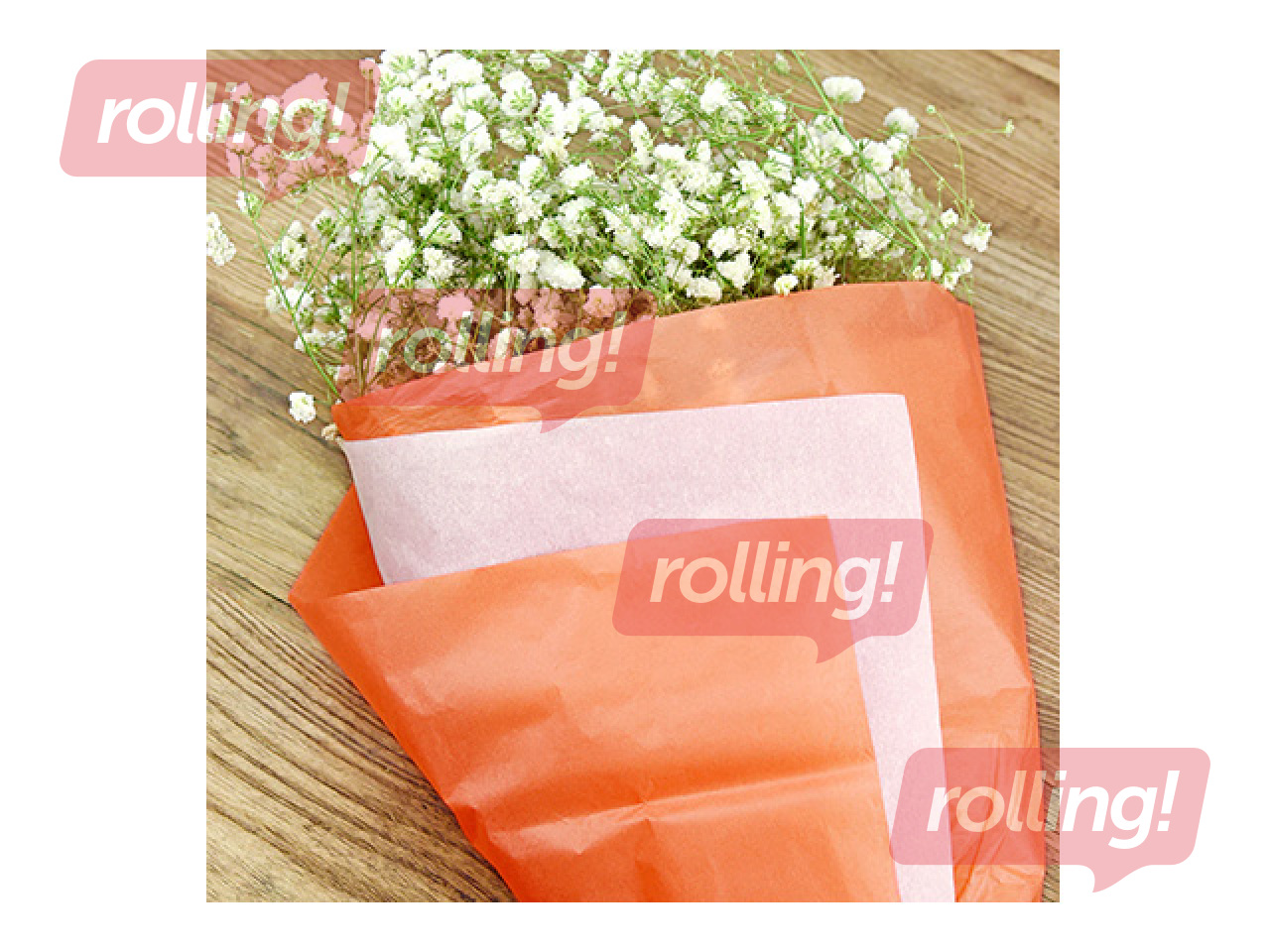 Dekoratiivne siidpaber, oranž, 15g/m², 50x65cm, 10 lehte