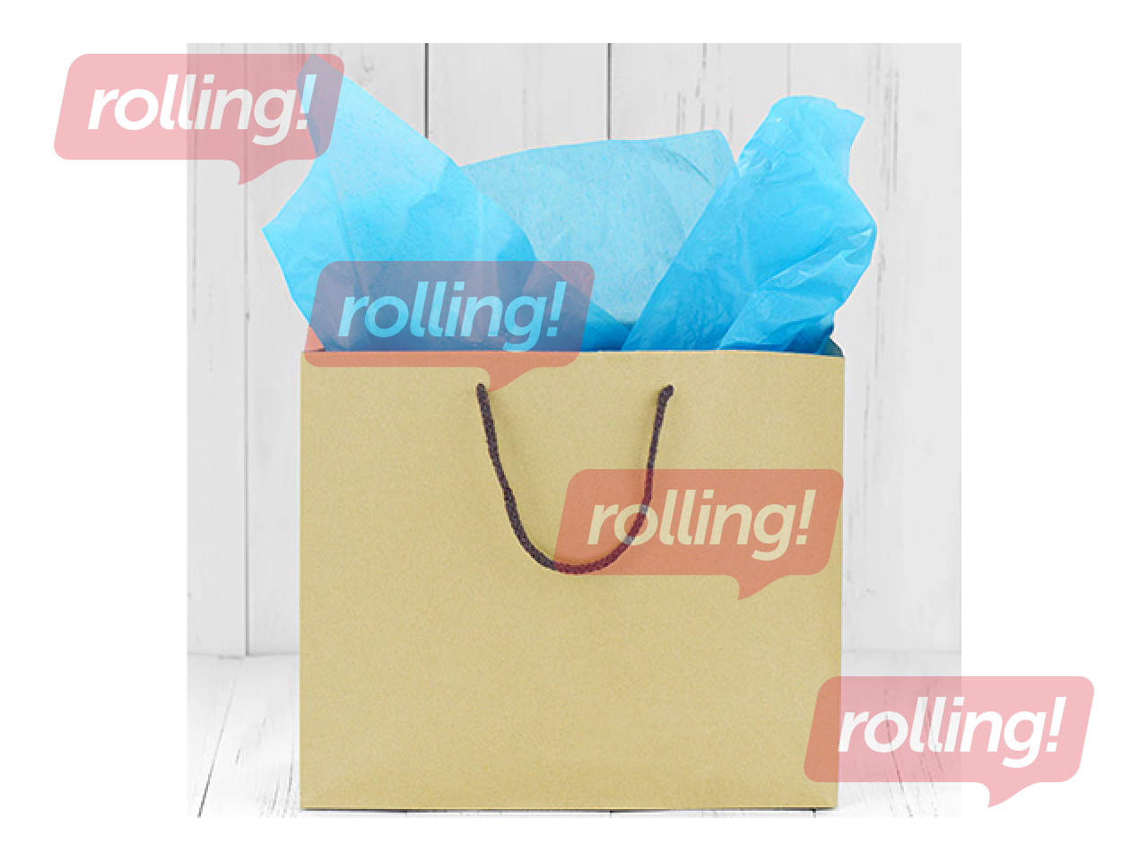 Декоративная бумага для упаковки, голубая, 15г/м², 50x65см, 10 листов