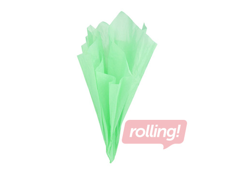 Dekoratiivne siidpaber, roheline, 15g/m², 50x65cm, 10 lehte