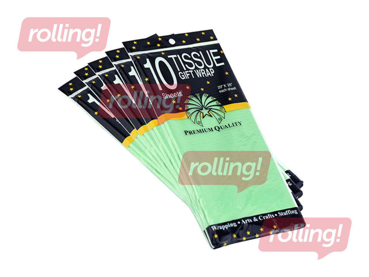 Dekoratiivne siidpaber, roheline, 15g/m², 50x65cm, 10 lehte