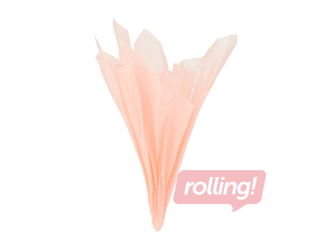 Dekoratiivne pakkepaber, virsikuvärvi, 15g/m², 50x65cm, 10 lehte