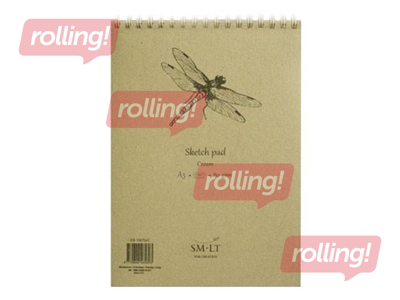 Блокнот для эскизов, A5, кремовые листы, 80г/м², 70 листов