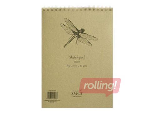 Joonistusplokk Authentic Cream, A5, 80g/m², 70 lehte