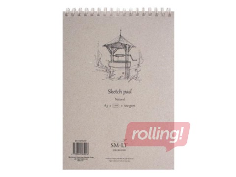 Joonistusplokk Authentic Natural, A5, 100g/m², 70 lehte