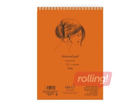 Joonistusplokk Mixed Media Authentic, A5, 200g/m², 40 lehte